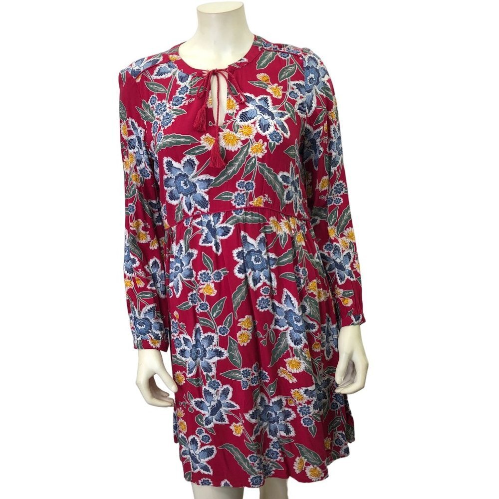 OLD NAVY LONG SLEEVE FLORAL A LINE DRESS SM‎ new with tag